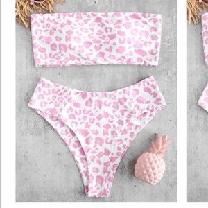 High-waisted Bandeau Bikini